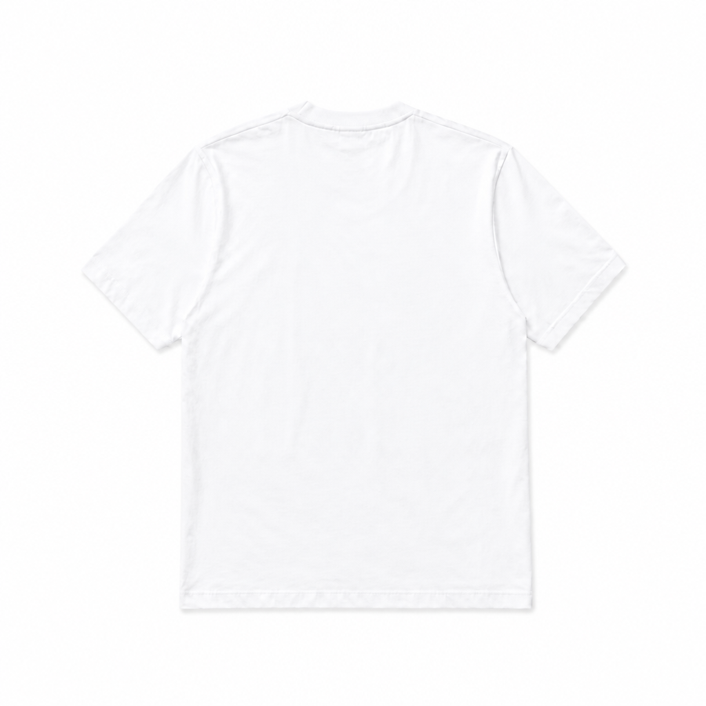 White Essential Cotton T-shirt back view