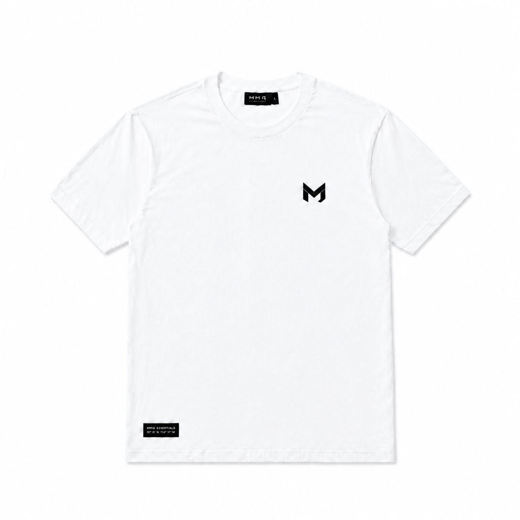 White Essential Cotton T-shirt front view